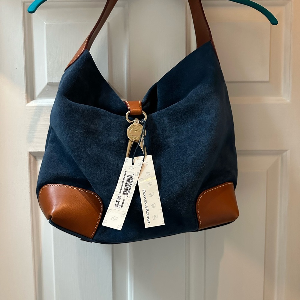Dooney & Bourke Navy and Brown Women's Bag